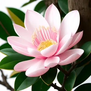 Exquisite Pink Lotus Blossom in Tranquil Pond