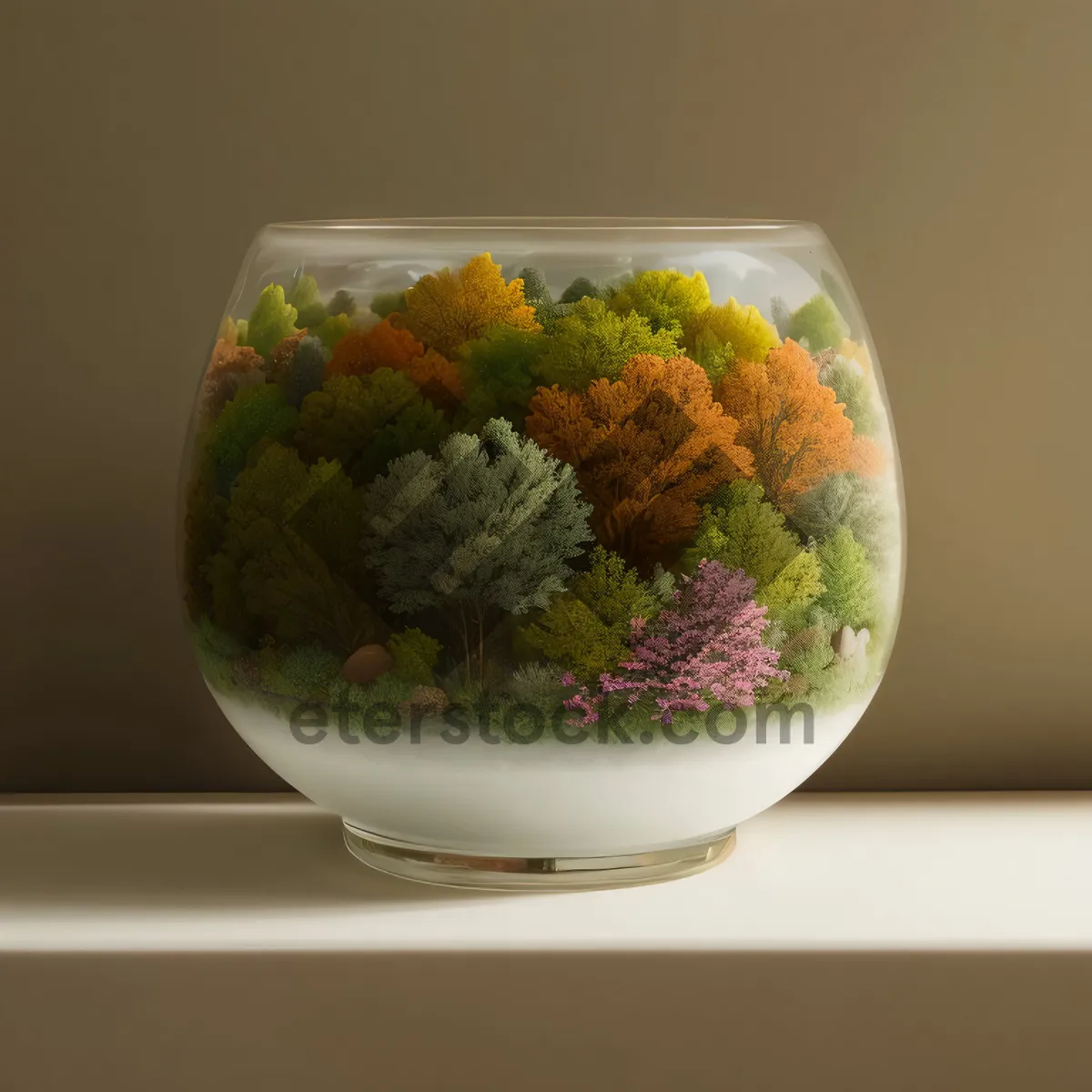 Picture of Fresh Herbal Tea in Porcelain Vase