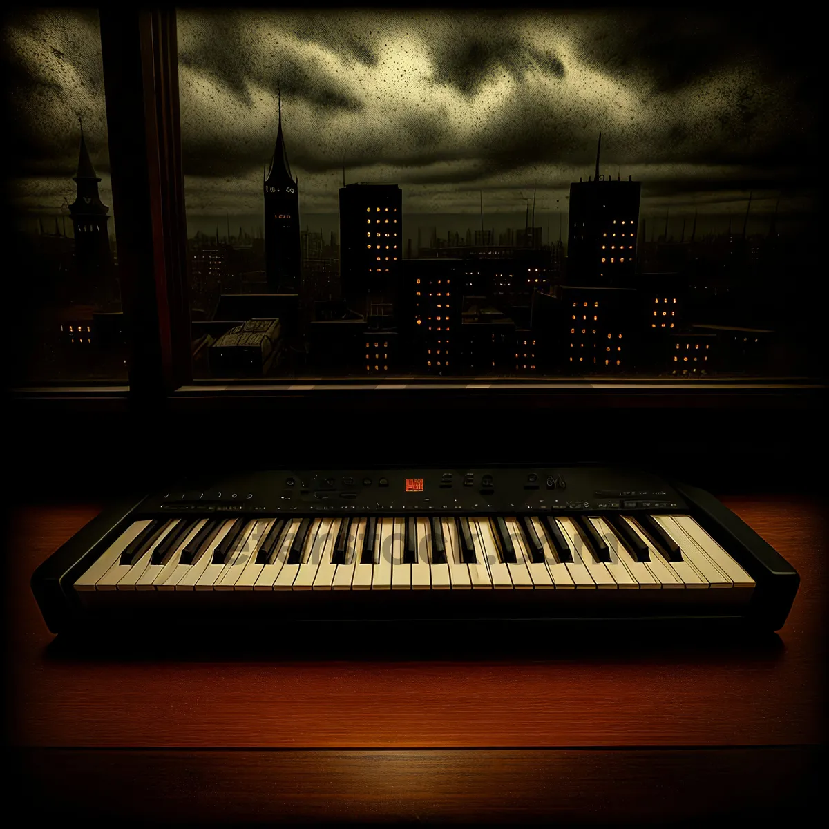 Picture of Electric Synth Keyboard: Musical Device for Key Players