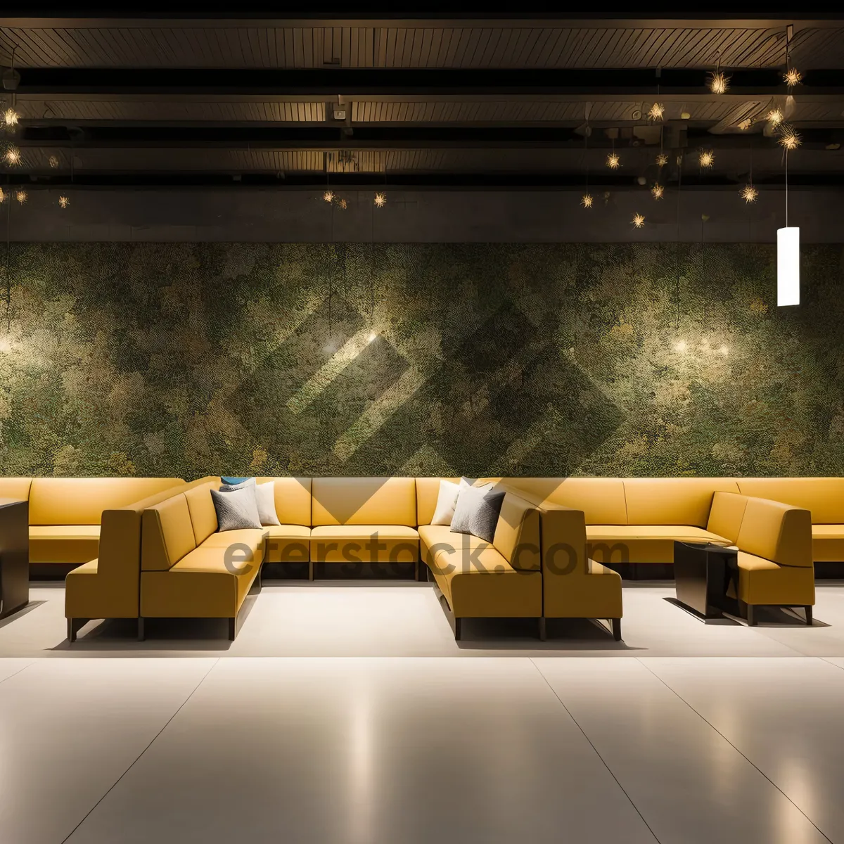 Picture of Modern Classroom Interior with Comfortable Sofa and Stylish Furniture