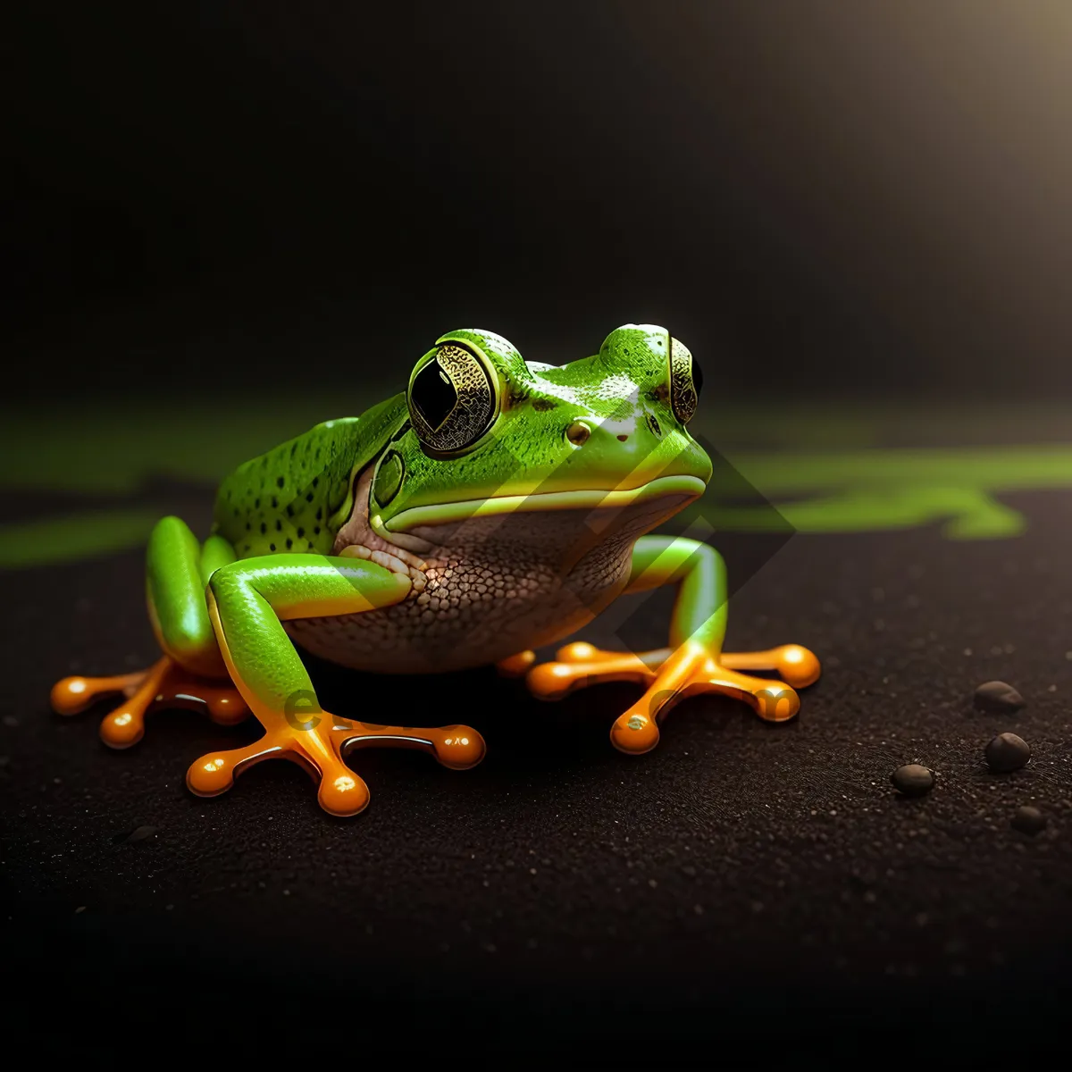 Picture of Vibrant-eyed Tree Frog in Orange