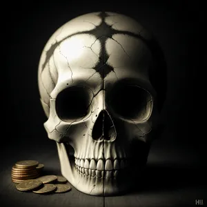 Black Death: Spooky Skull Mask with Bones