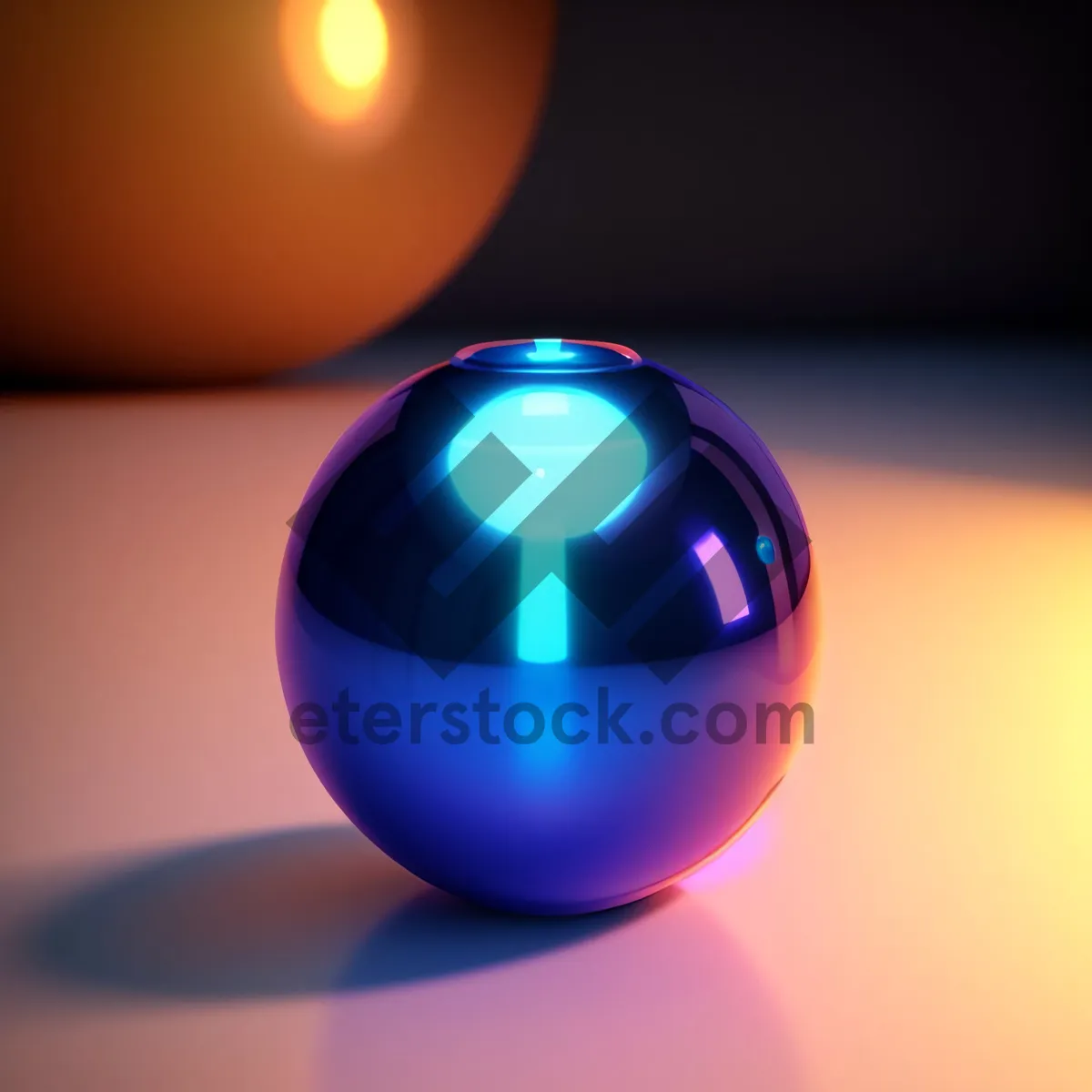 Picture of Glassy Button Icon with Shiny Reflection