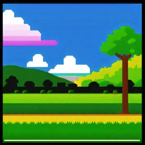 Vibrant Summer Horizon Over Serene Countryside