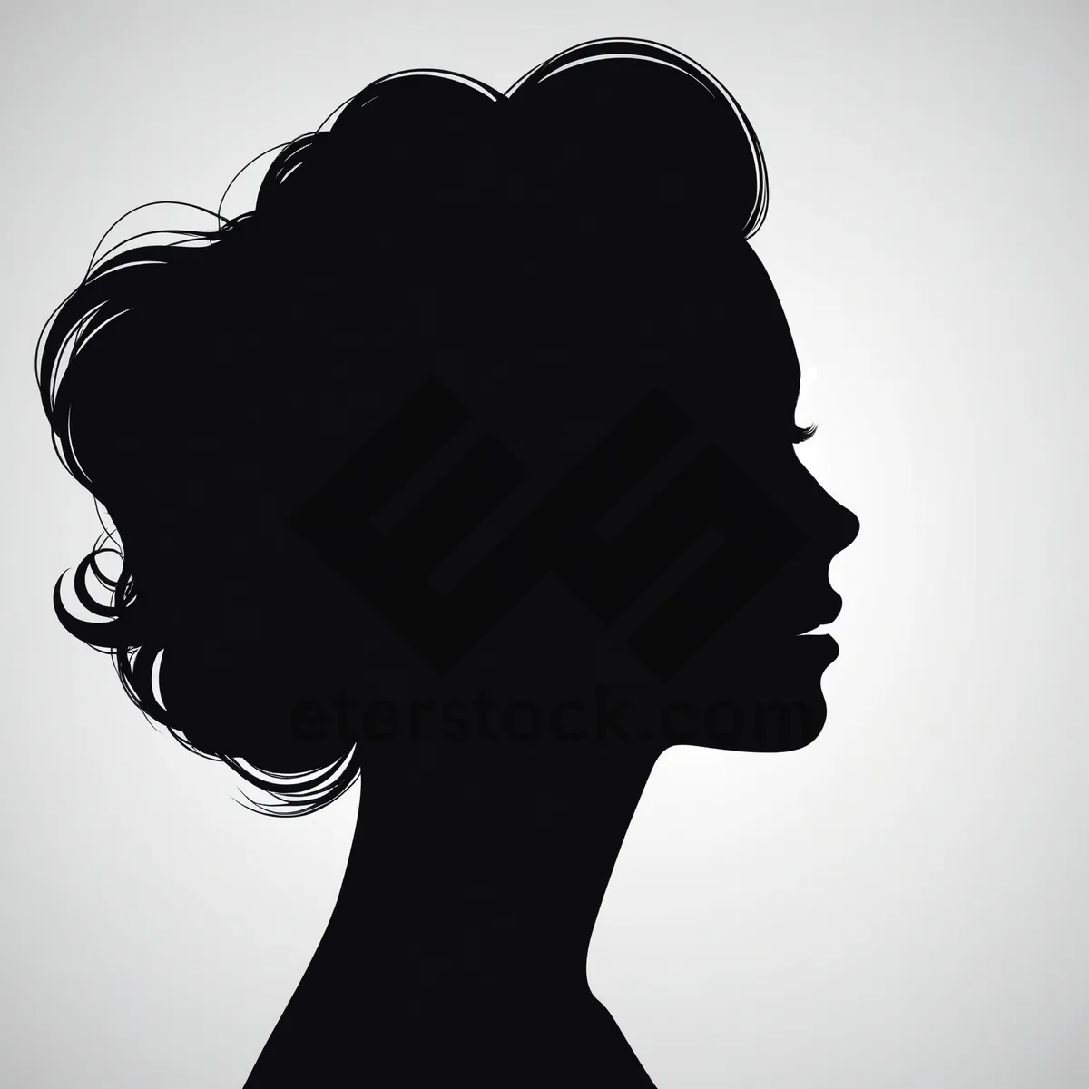 Picture of Black silhouette of a man with a prominent nose.