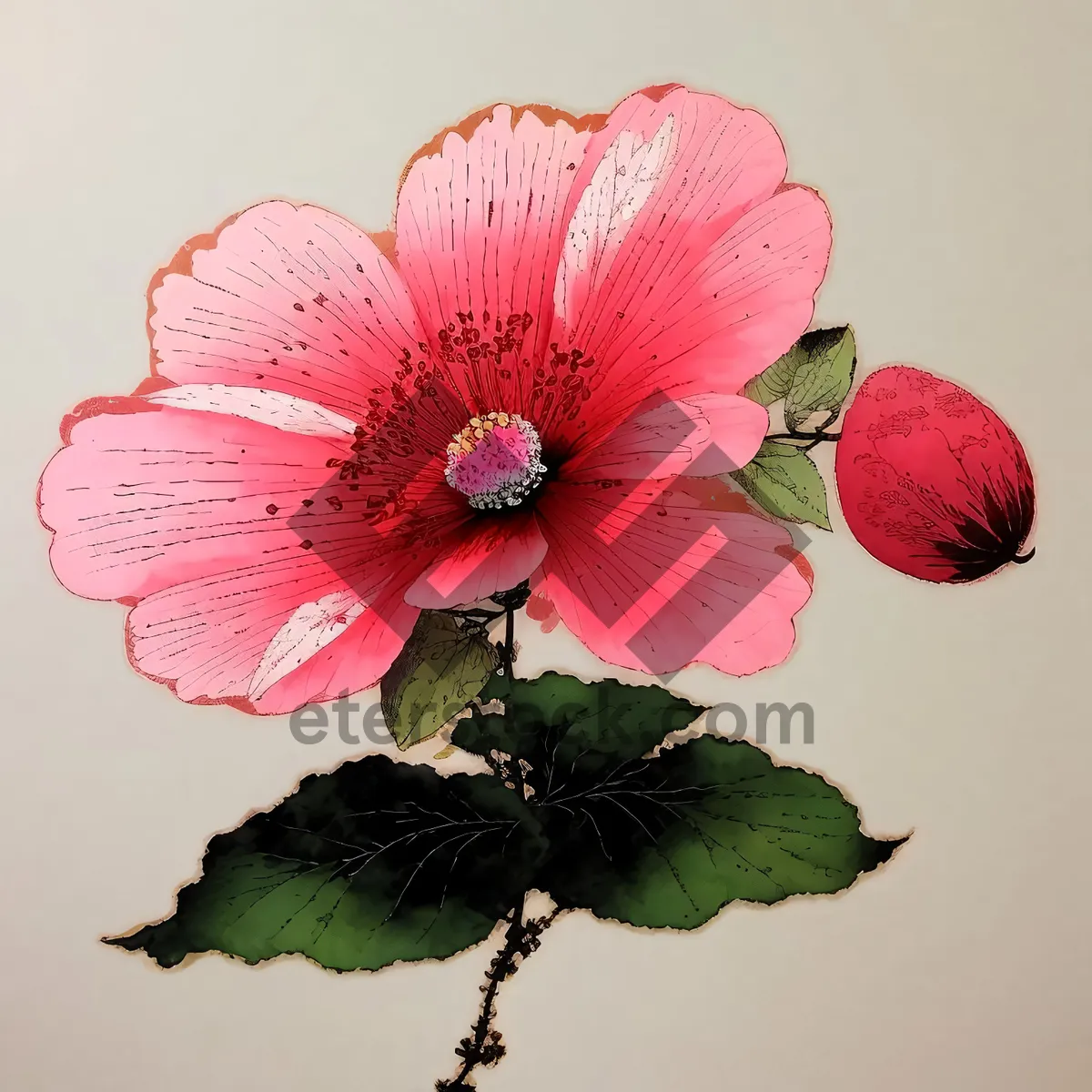 Picture of Pretty in Pink Shrub Blossoms