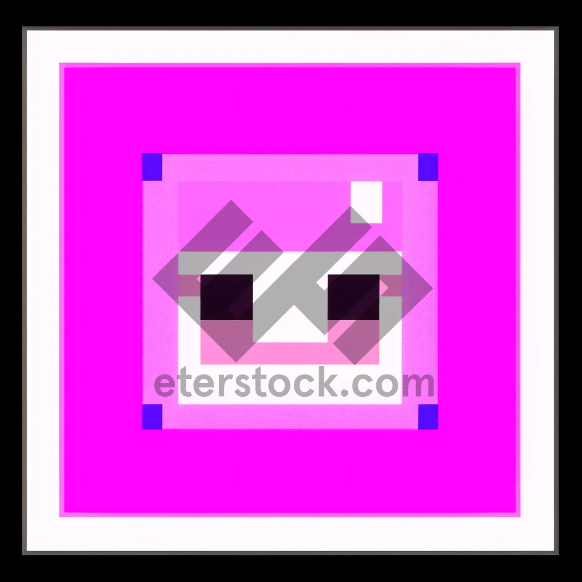 Picture of Square Design Icon Set - 3D Blank Web Buttons