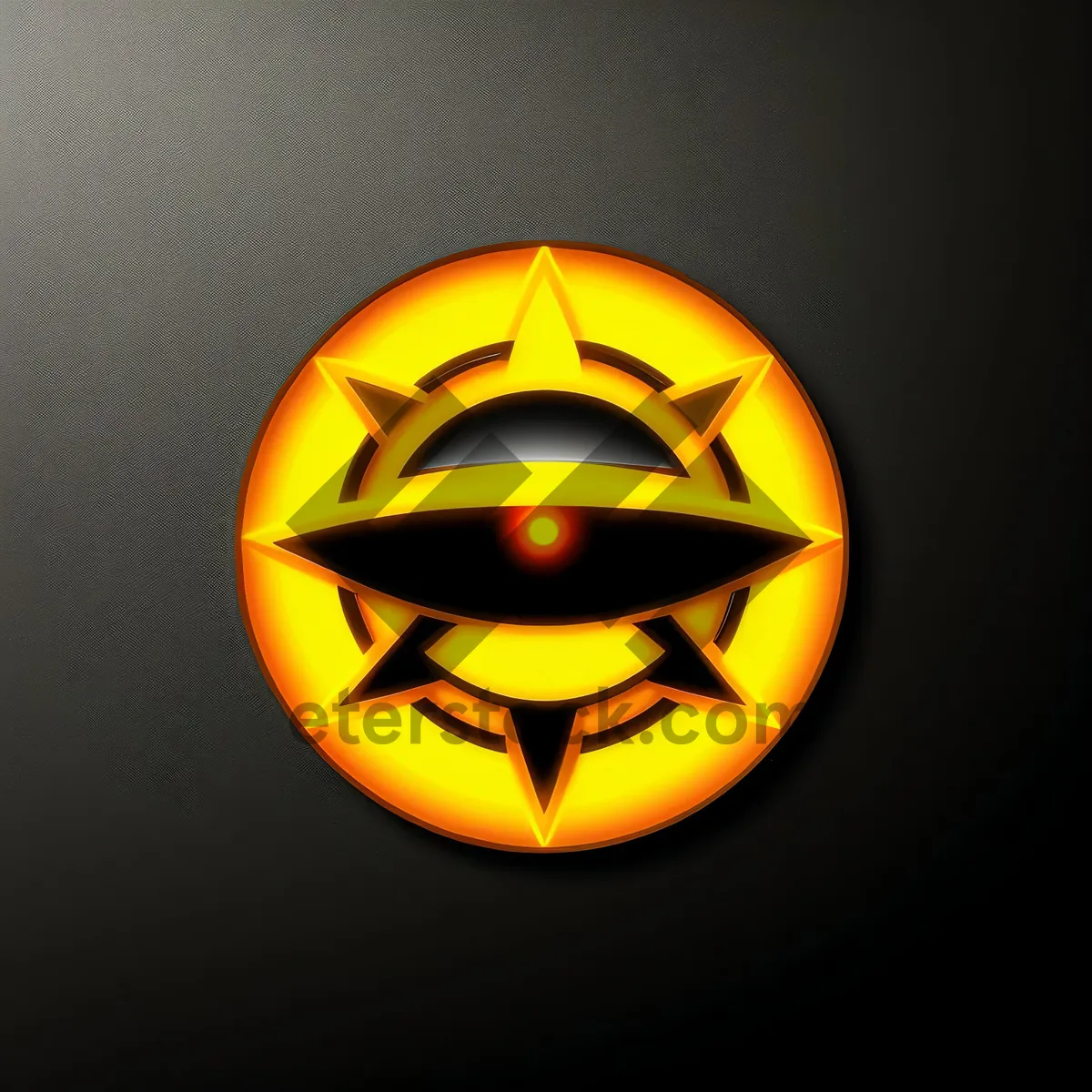 Picture of Spooky Jack O' Lantern Icon with Evil Face