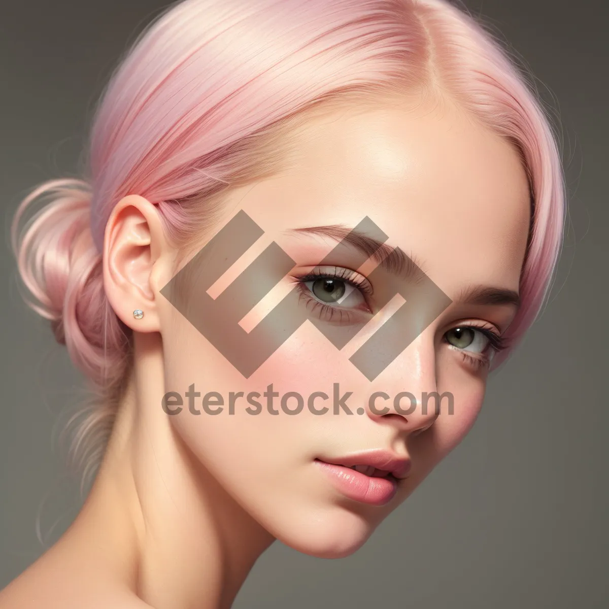 Picture of Beautiful Skincare Portrait of Attractive Model