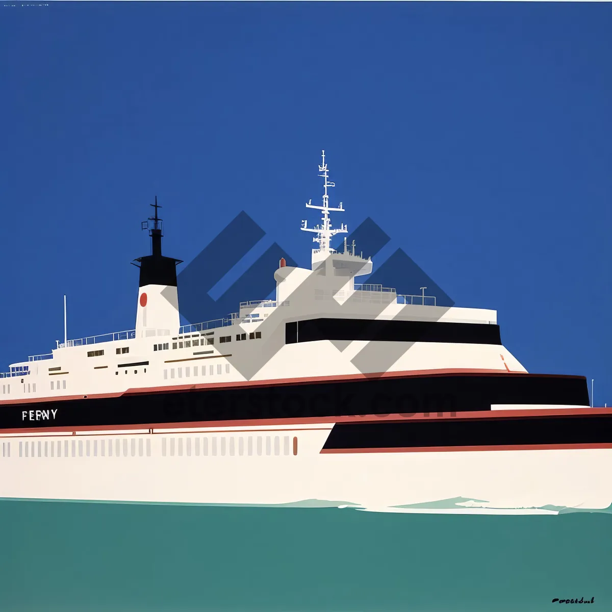Picture of Luxury liner cruising the open seas.