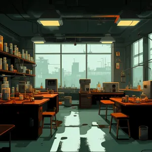 Modern interior design of a stylish restaurant building