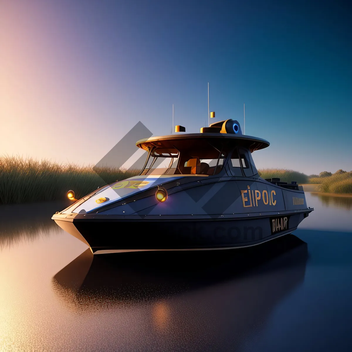 Picture of Serene Sea Journey: A Majestic Yacht Sailing