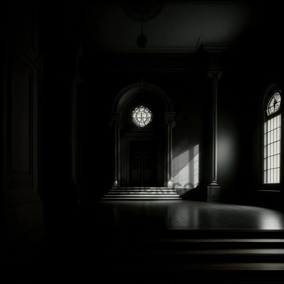 Picture of Elegant Grand Piano in Historic Sunlit Room