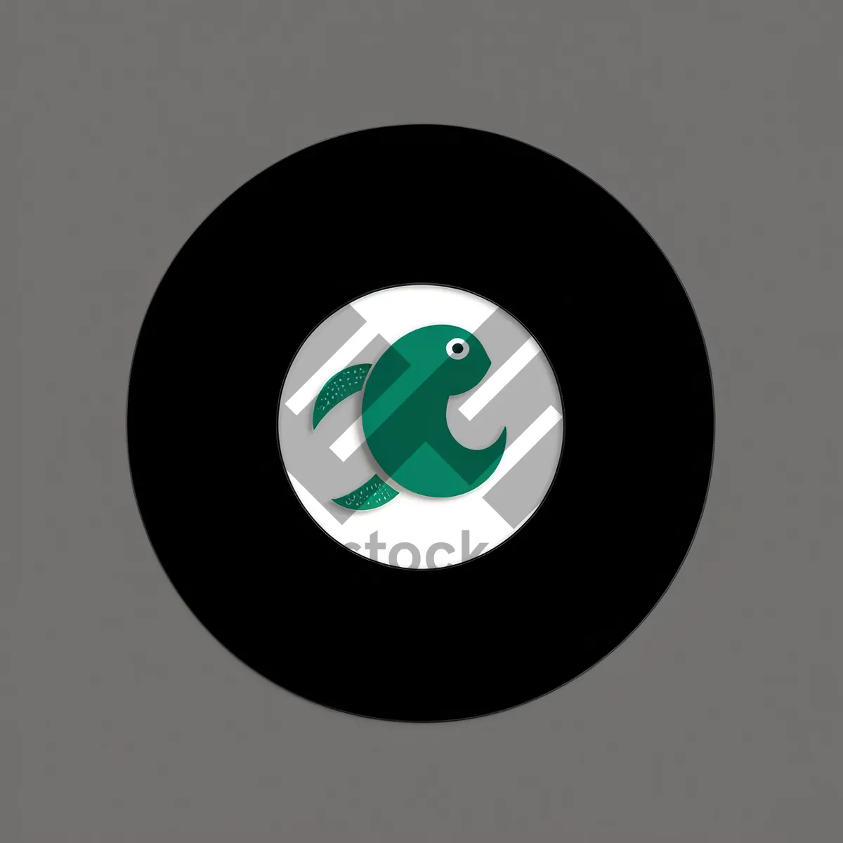 Picture of Shiny Music Circle Icon - Modern Black Round Design
