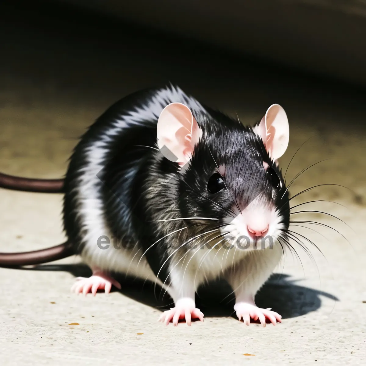 Picture of Adorable furry rat with captivating eyes