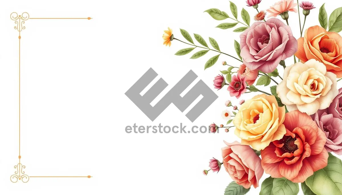 Picture of Floral silhouette pattern graphic design wallpaper