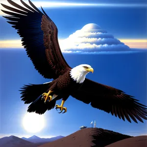 Stunning Bald Eagle Spreading Its Majestic Wings