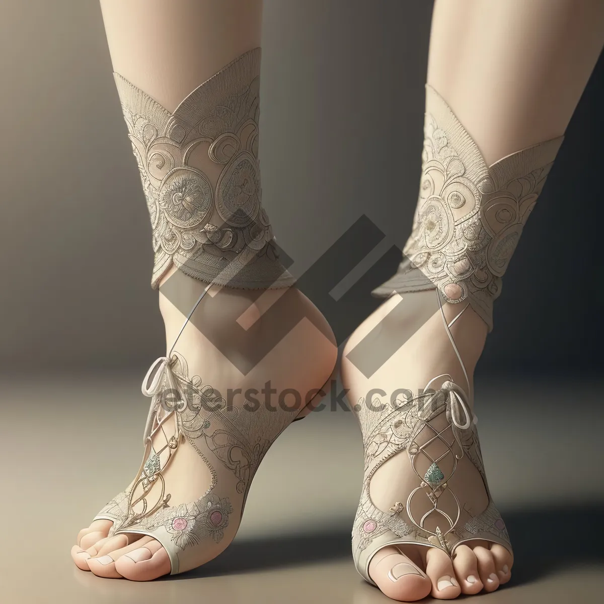 Picture of Lace-Clad Legs in Sensual Cowboy Boots