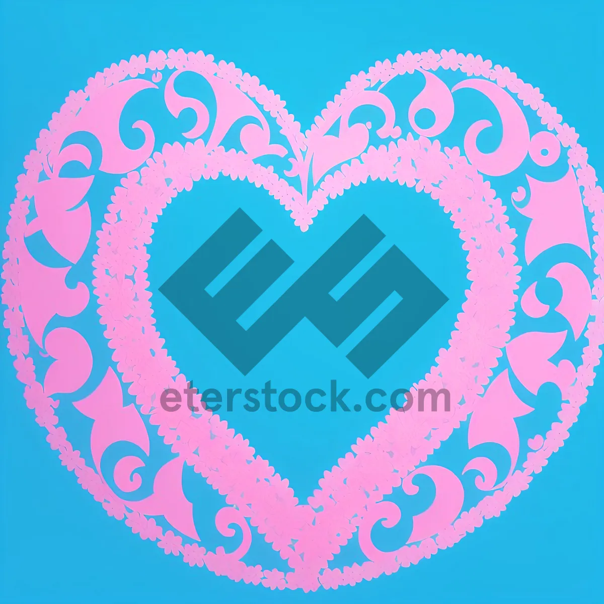 Picture of Creative Heart Ornament Graphic Artwork Design