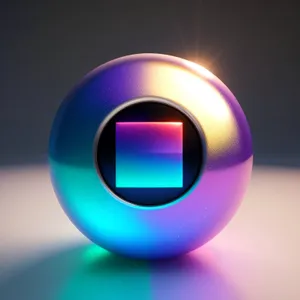 Shiny Glass Web Buttons Set: Reflective Circle Icons.