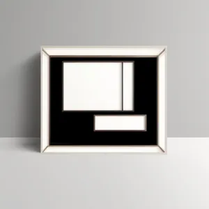 Empty Square Design in Boutique Hall Frame