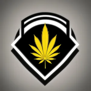 Shiny Heraldic Icon Design with Symbolic Button