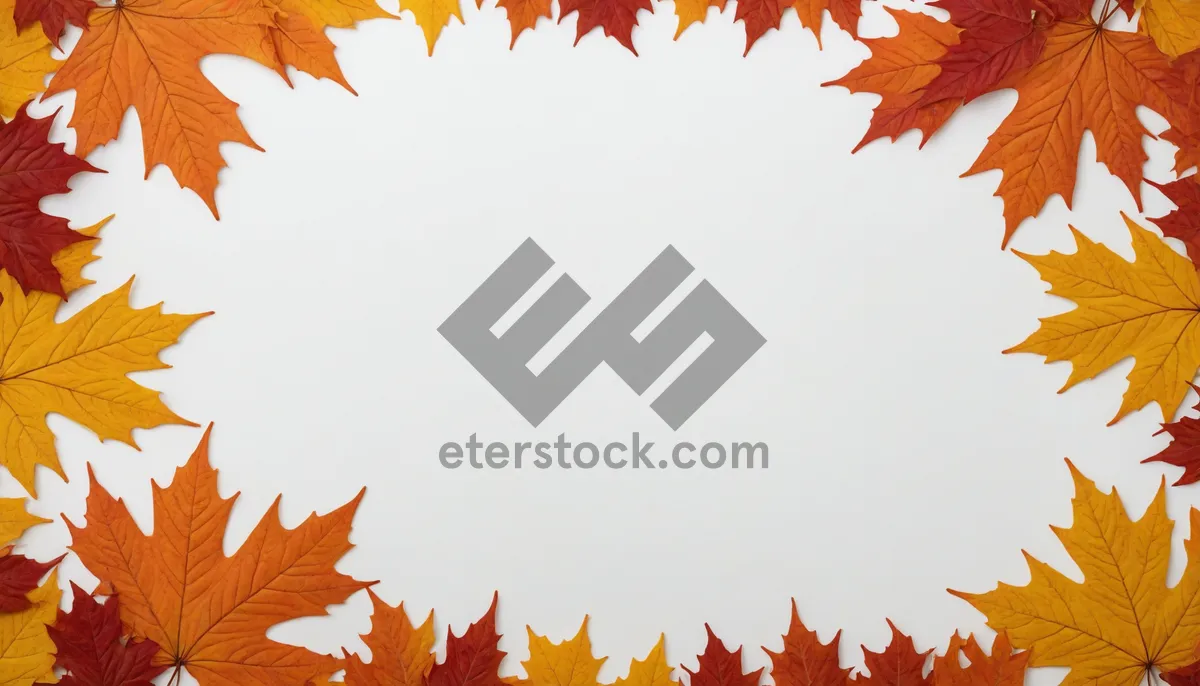 Picture of Autumn Forest Foliage Border in Orange and Yellow