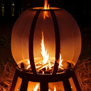 Spooky Autumn Lantern with Glowing Jack-o'-Lantern