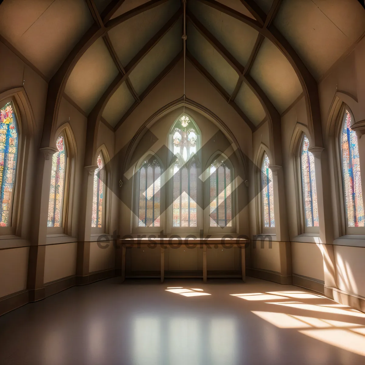 Picture of Imposing Gothic Cathedral with Intricate Vaults