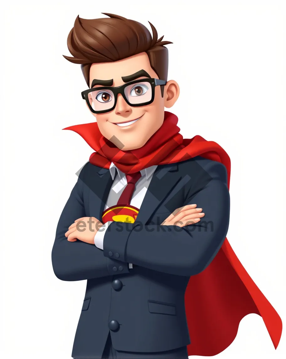 Picture of Cartoon pirate man clip art drawing.