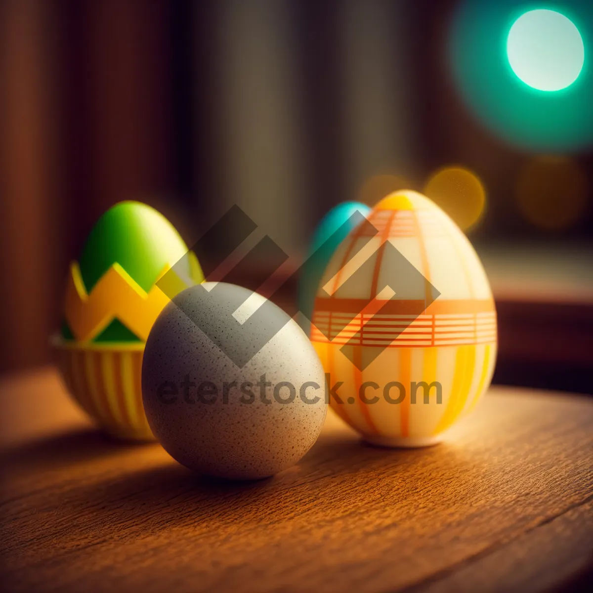 Picture of Egg-citing Game: Colorful Sphere on Pool Table