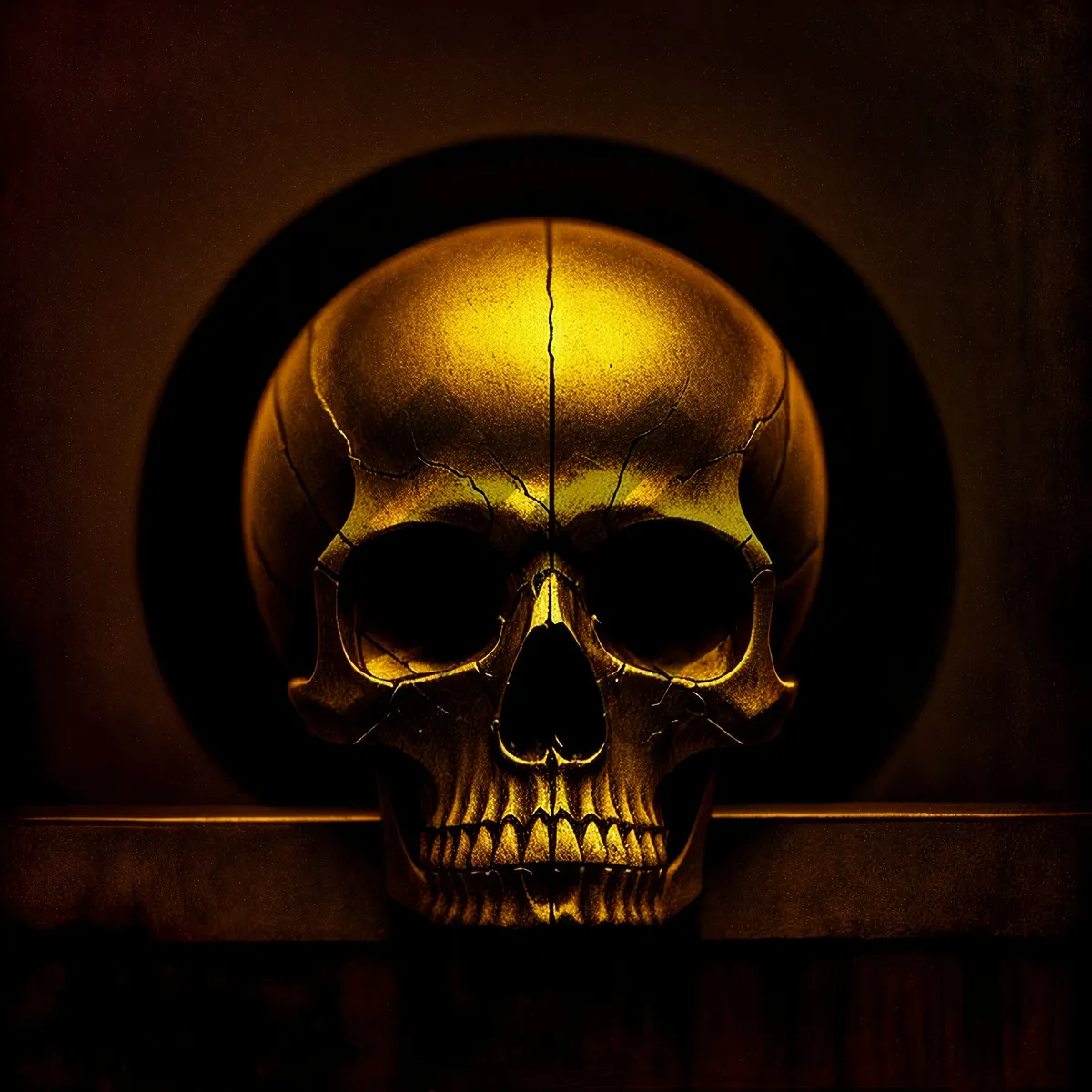 Picture of Dark Skull Pirate Lampshade - Spooky Halloween Lighting