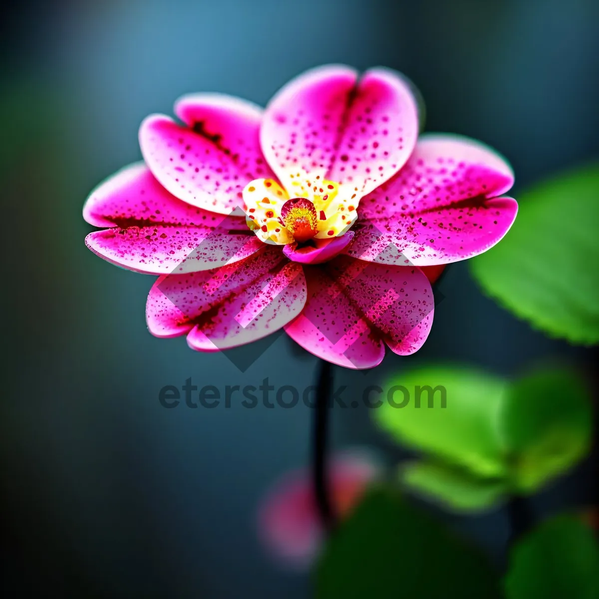 Picture of Pretty Pink Orchid Blossom in Spring Garden