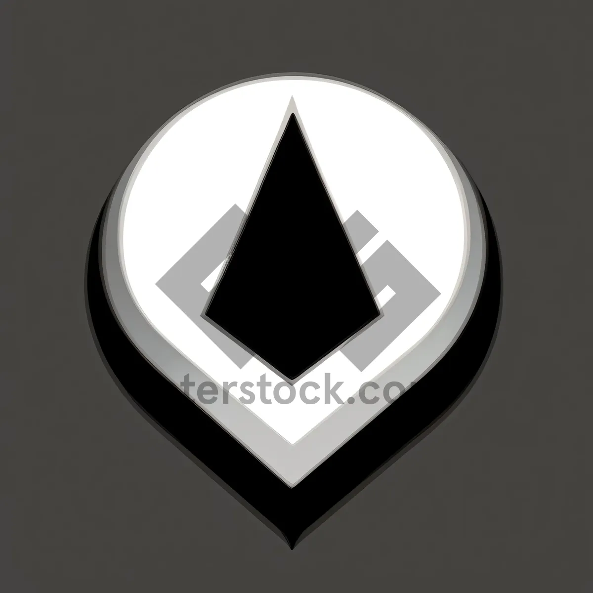 Picture of Black Glass Gem Button - Iconic Solid Symbol