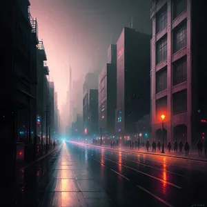 City Lights: A Nighttime Urban Skyline
