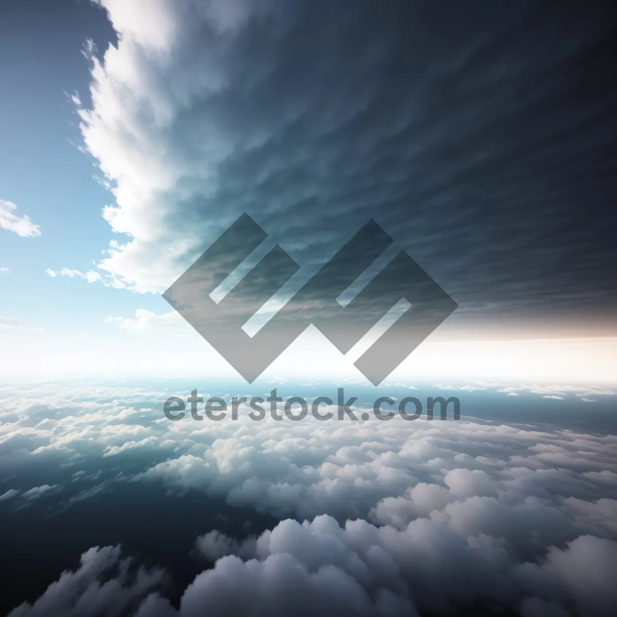 Picture of Vivid sunset paints the cloudy horizon.