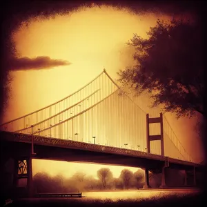 Golden Gate Bridge at Sunset over San Francisco Bay