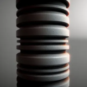 Column of Wealth: Stacked Coins and Currency