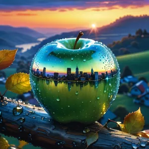 Fresh Granny Smith Apple, Healthy and Delicious Fruit