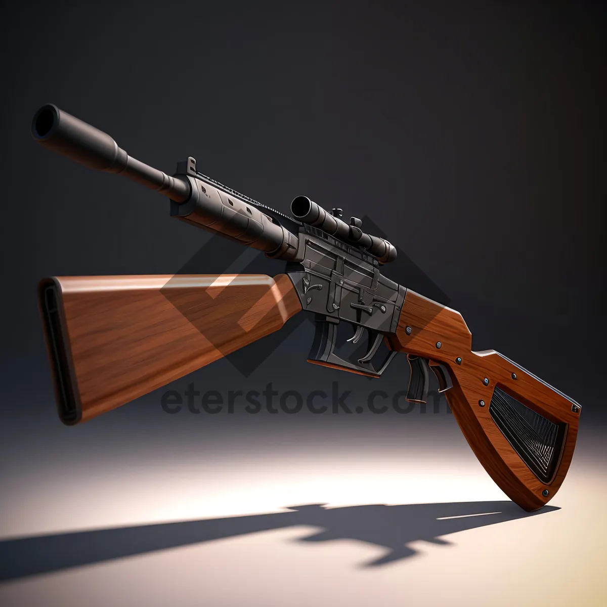 Picture of Powerful Arsenal: Modern Automatic Rifle and Pistol