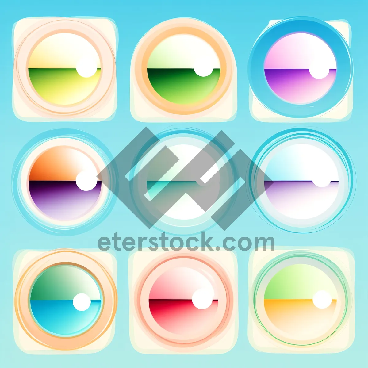 Picture of Web Buttons: Shiny Round Glass Icons