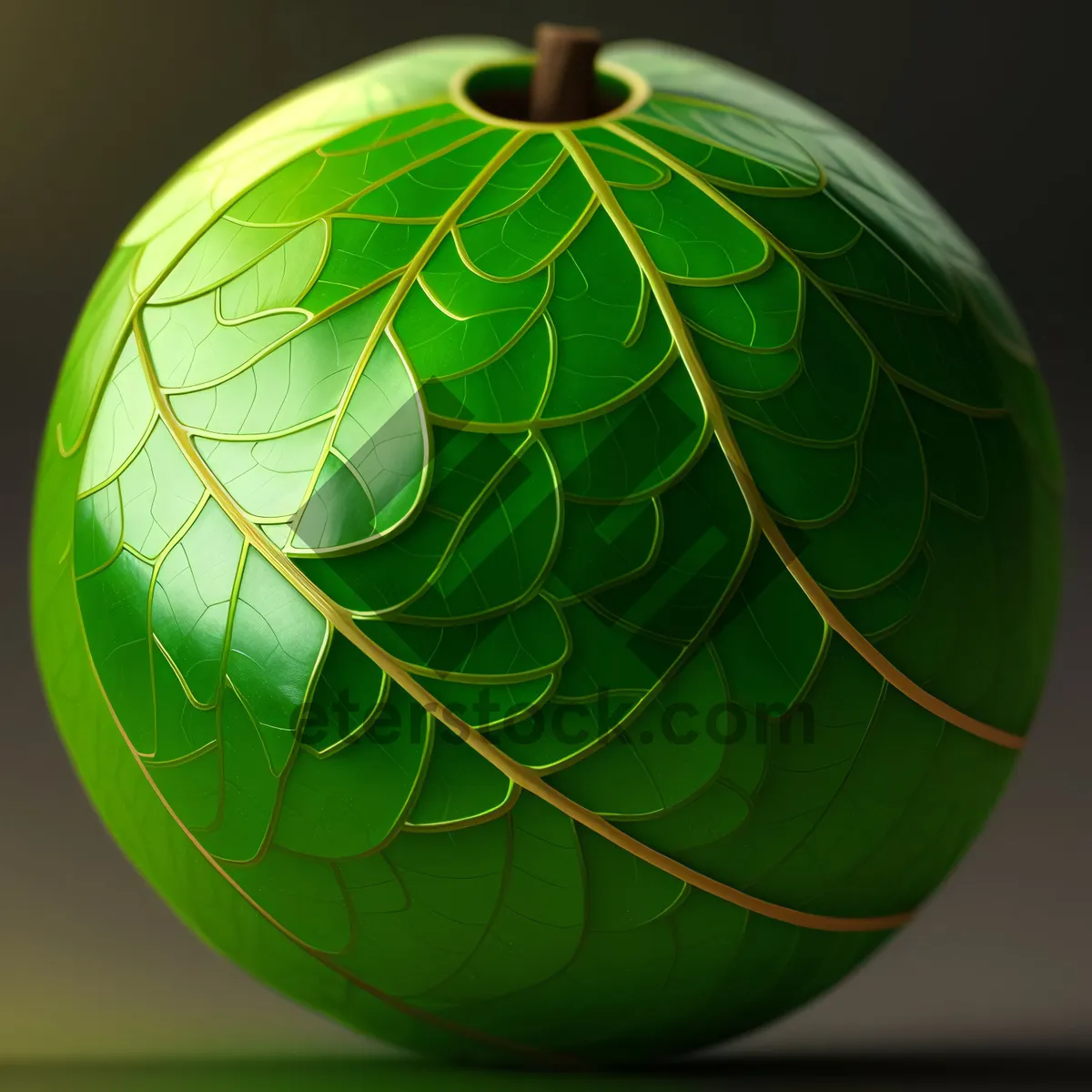 Picture of Shiny Global Apple: Granny Smith on Earth Map