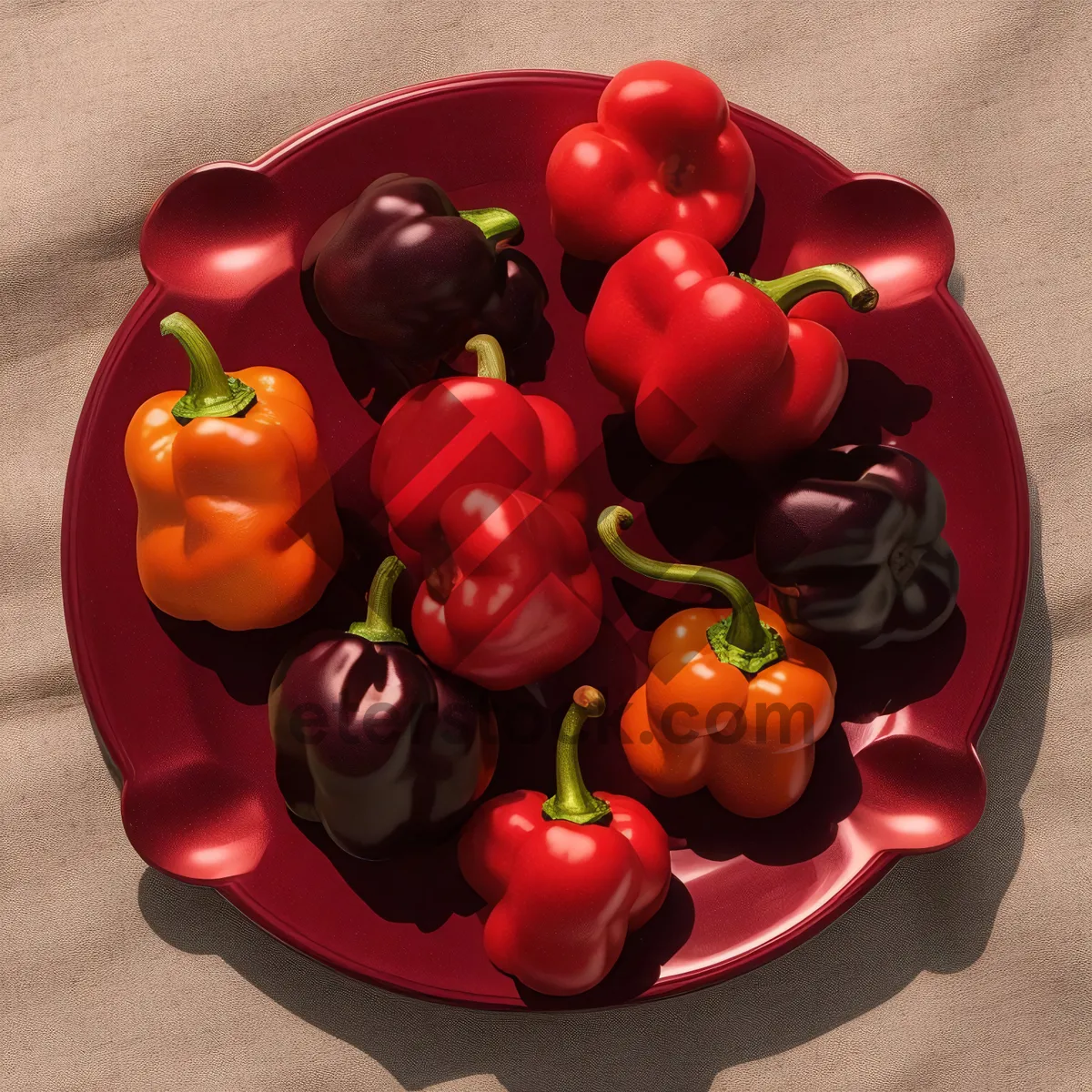 Picture of Sweet Bell Pepper and Tomato Salad Bouquet - Vegetarian Delight