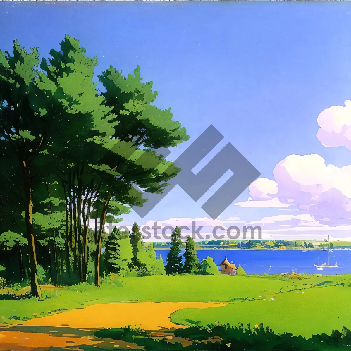 Picture of Serene Summer Golf Course Scenery