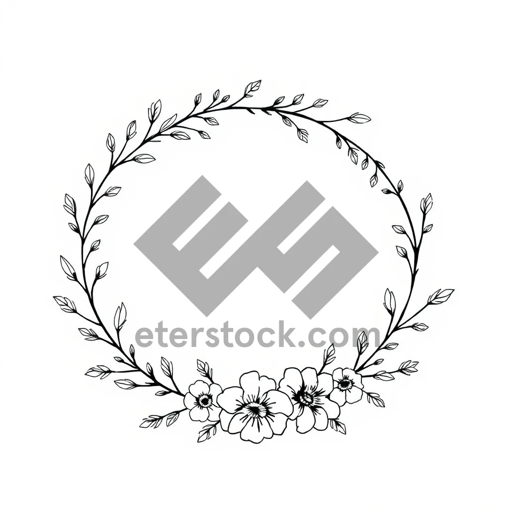 Picture of Ornate Vintage Floral Frame with Lotus Element