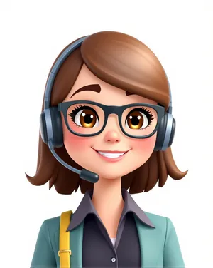 Child with Goggles Cartoon Clip Art