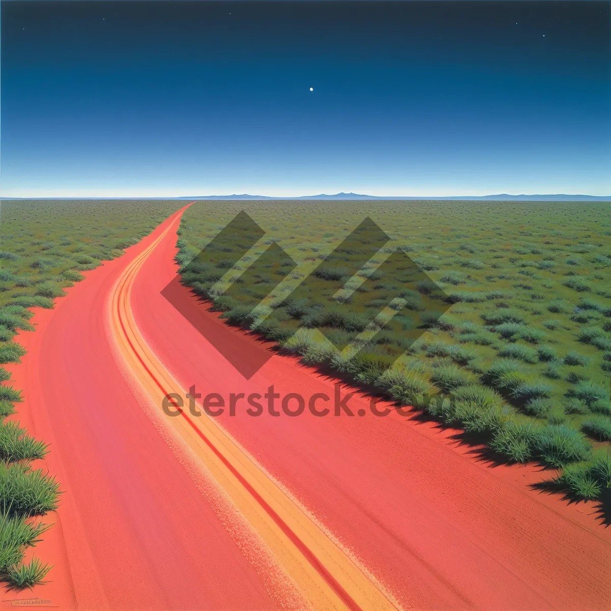Picture of Desert Serenity: Road to Rural Horizon