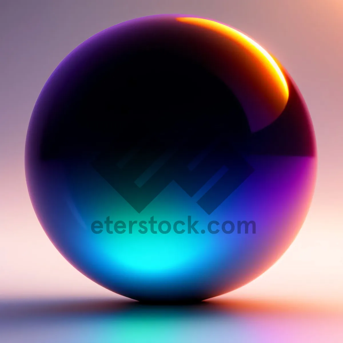 Picture of Glossy Glass Web Button with Orange Circle