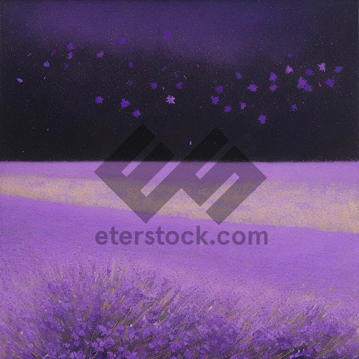 Picture of Lavender Star Glow - Digital Fractal Art