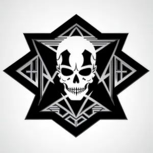 Pirate Emblem: Black Heraldic Symbol, Iconic Design